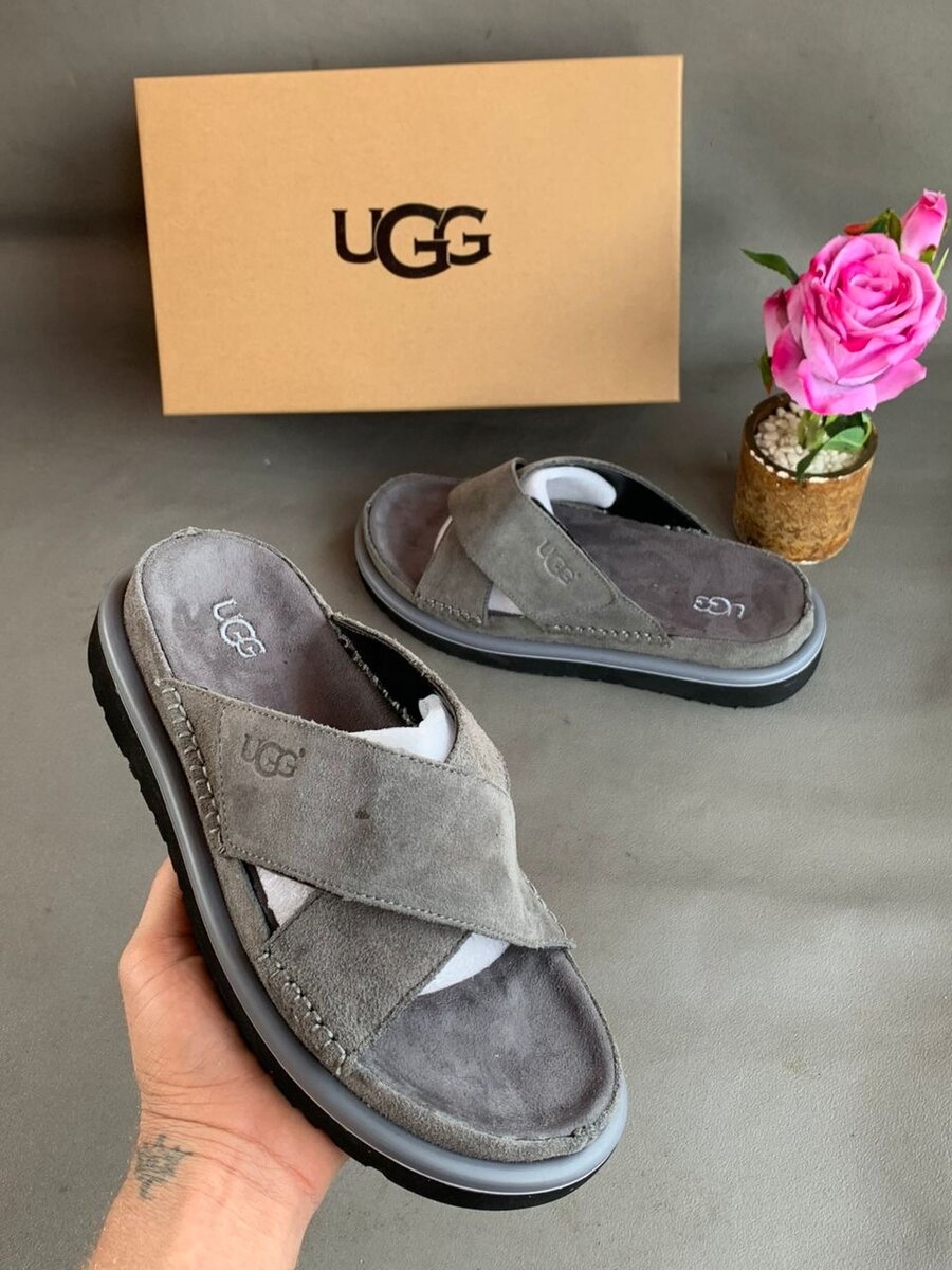 Sandales UGG en cuir marron