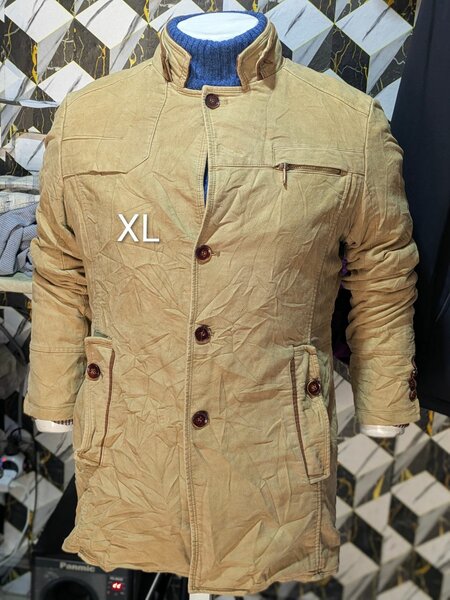 Veste en cuir marron pour homme