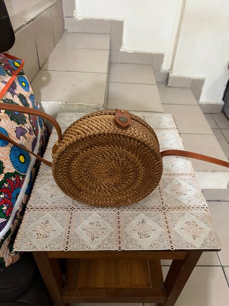 Sac à main rond en osier