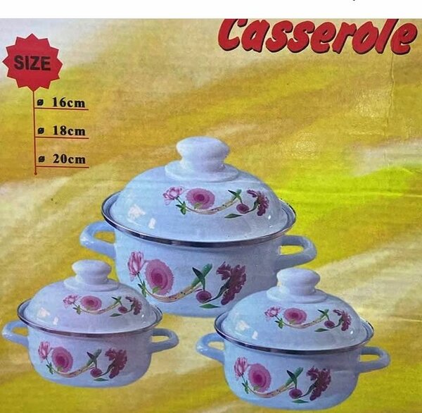 Casserole en céramique fleurie