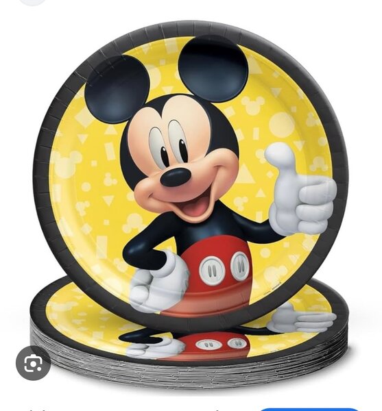 Assiettes en papier dessin animé