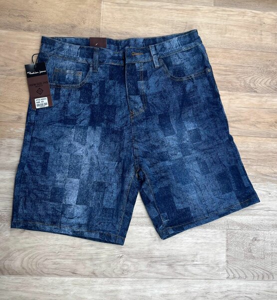 Shorts en jean patchwork