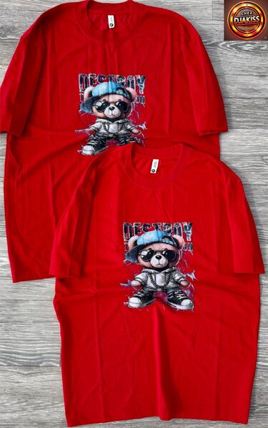 T-shirts rouges "Destroy" pour enfants