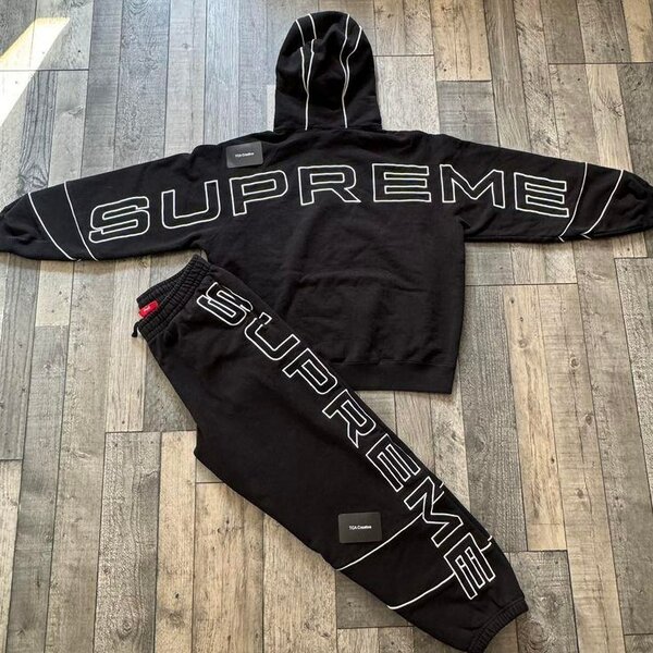 Ensemble survêtement Supreme noir homme