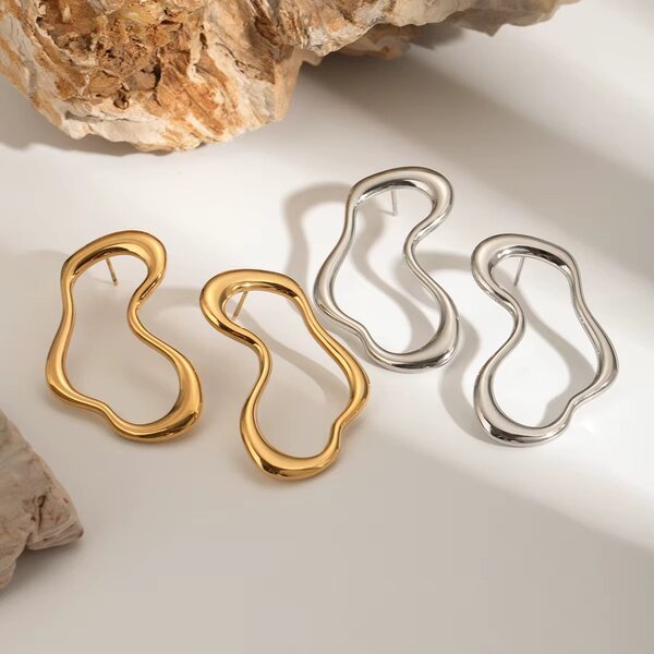 Créoles en acier inoxydable