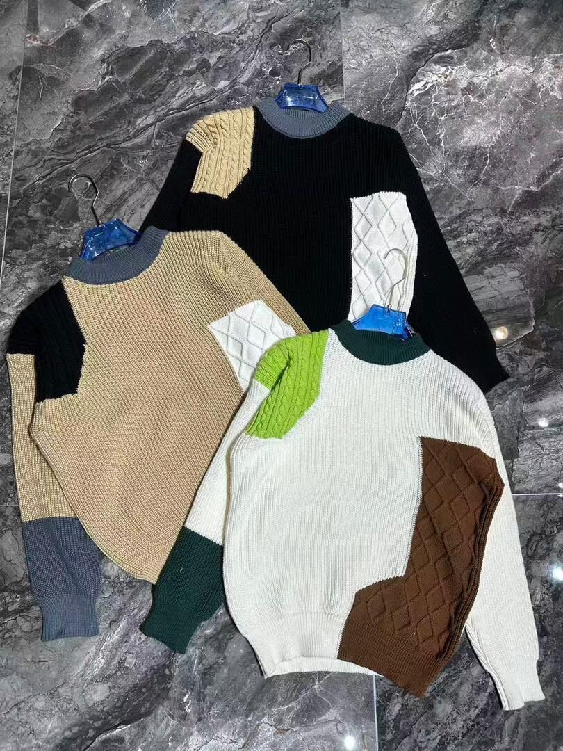 Pulls en tricot patchwork moderne
