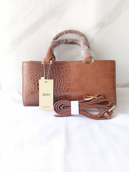 Sac à main en cuir marron