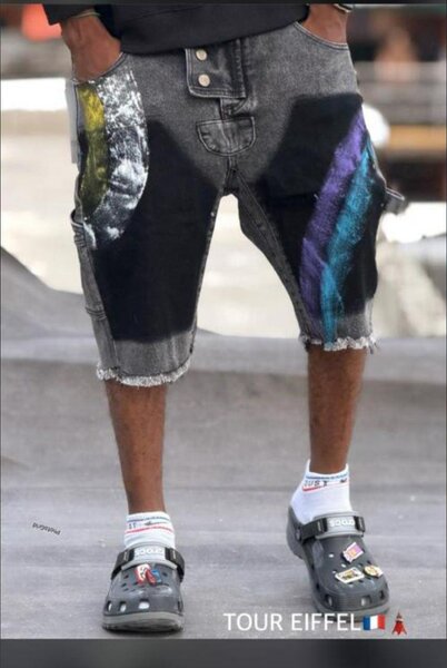 Shorts en jean déchiré pour homme