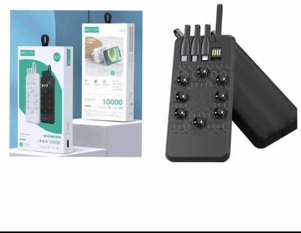 Power Bank avec Câbles Intégrés 10000mAh