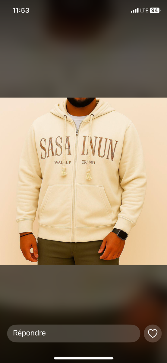 Sweat à capuche zippé homme