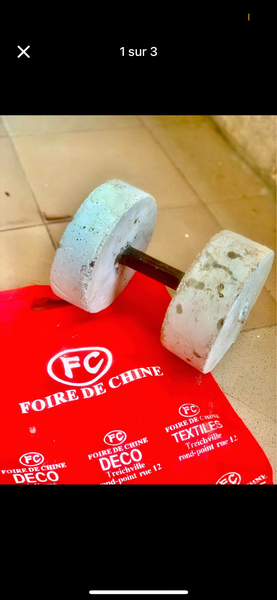 Haltères en béton robustes