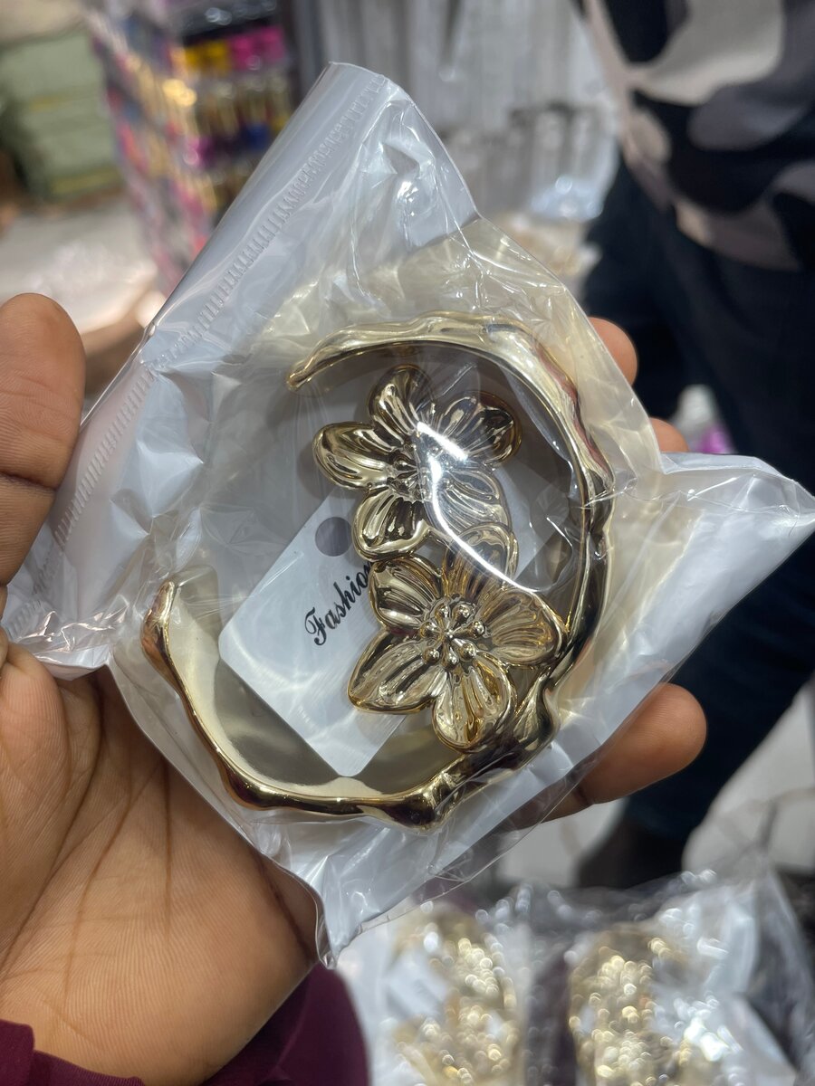 Floral Gold Cuff Bracelet