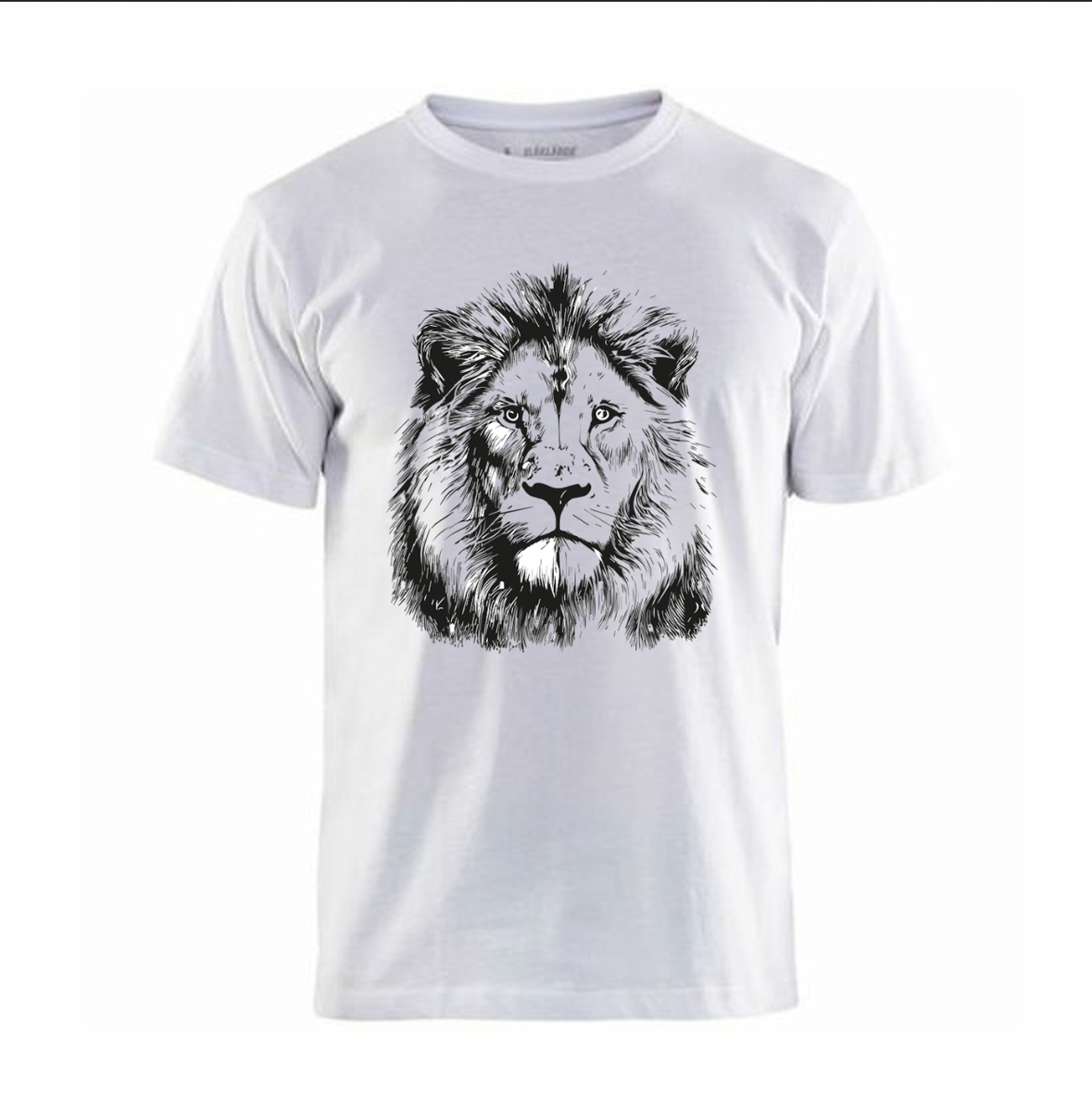 T-shirt Lion Homme Blanc