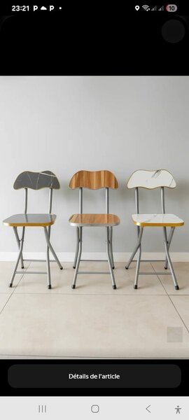 Chaises pliantes élégantes