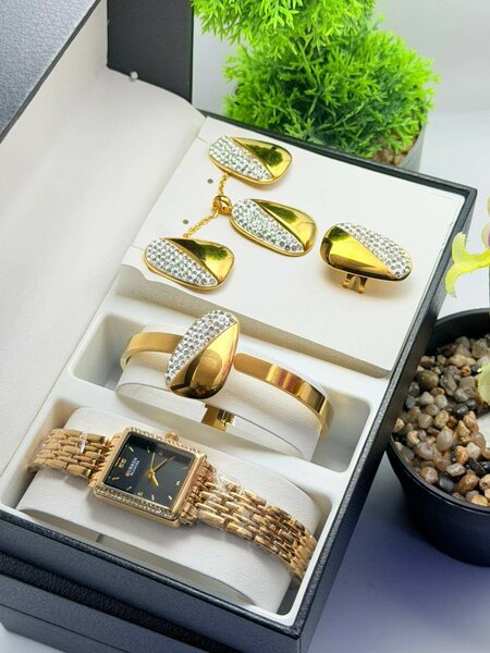 Ensemble Montre et Bijoux Luxe