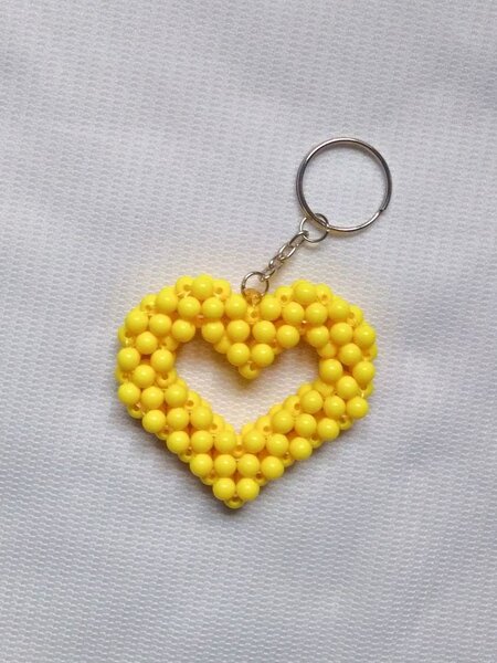 Porte-clés Cœur Perles Élégant