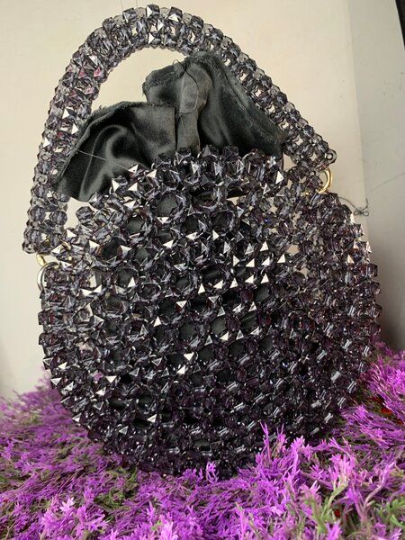 Sac à main cristal noir