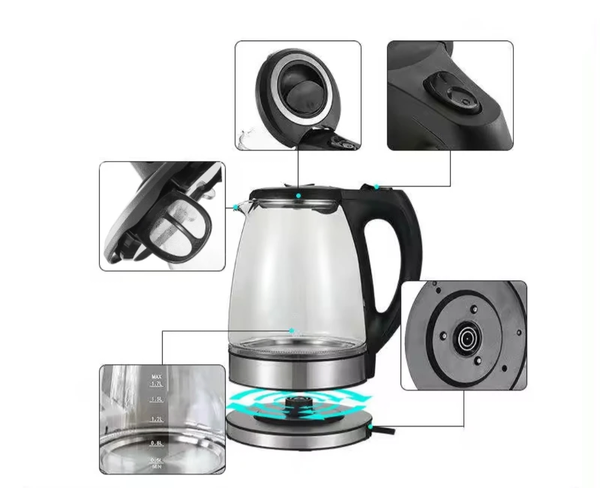 Bouilloire Électrique Verre 2L