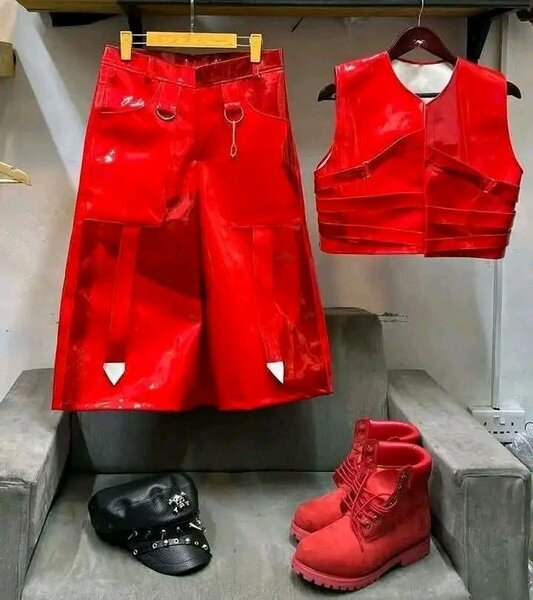 Ensemble rouge tendance unisexe