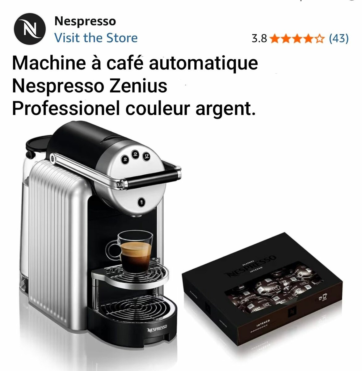 Machine à café automatique Nespresso Zenius
