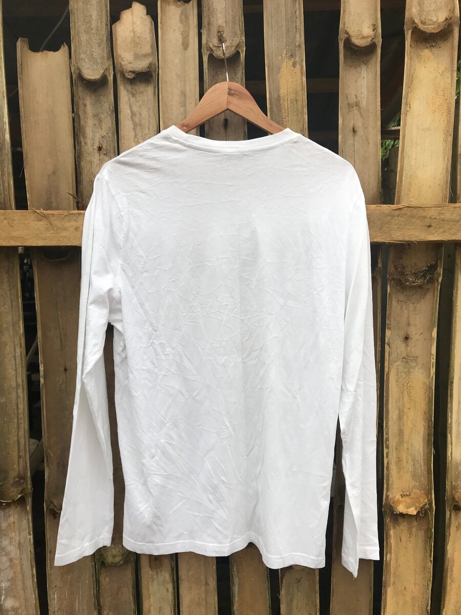 T-shirt longue en coton blanc