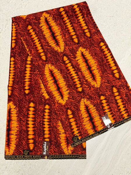Tissu Africain Ankara imprimé Raphia