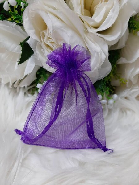 Sac organza violet foncé