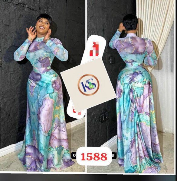 Robe Longue Imprimée Élégante