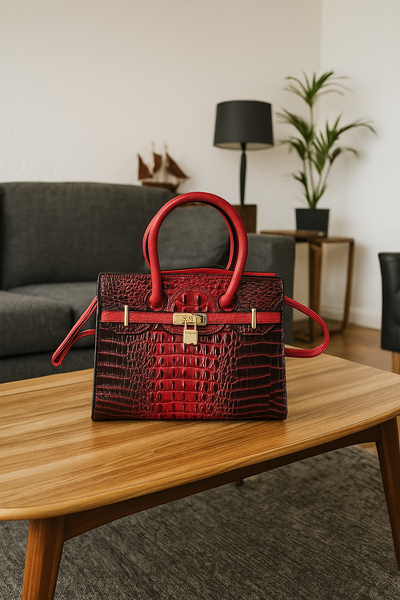 Sac à main luxe croco