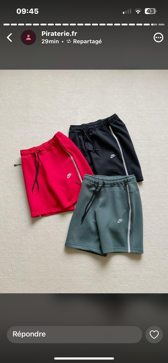 Shorts de sport confortables