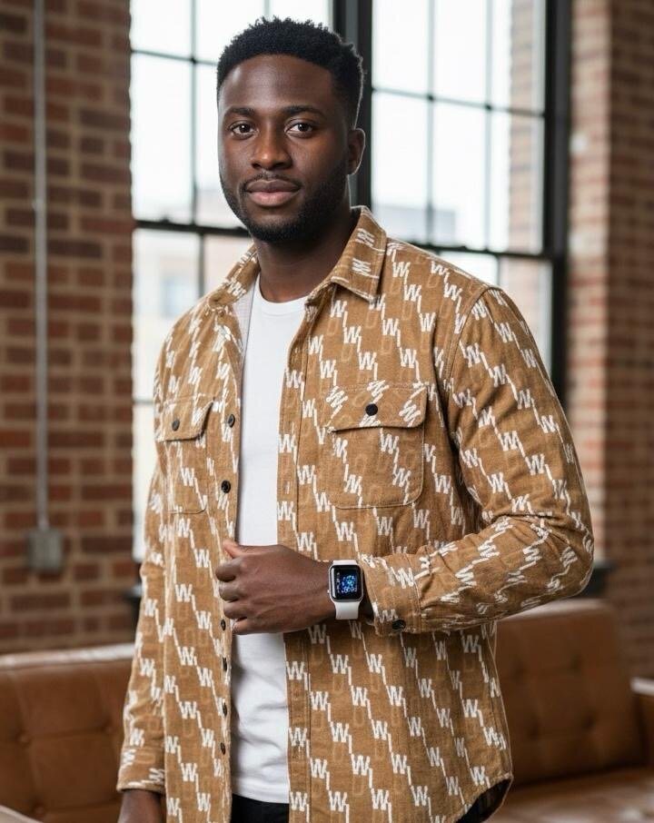 Chemise à motifs modernes