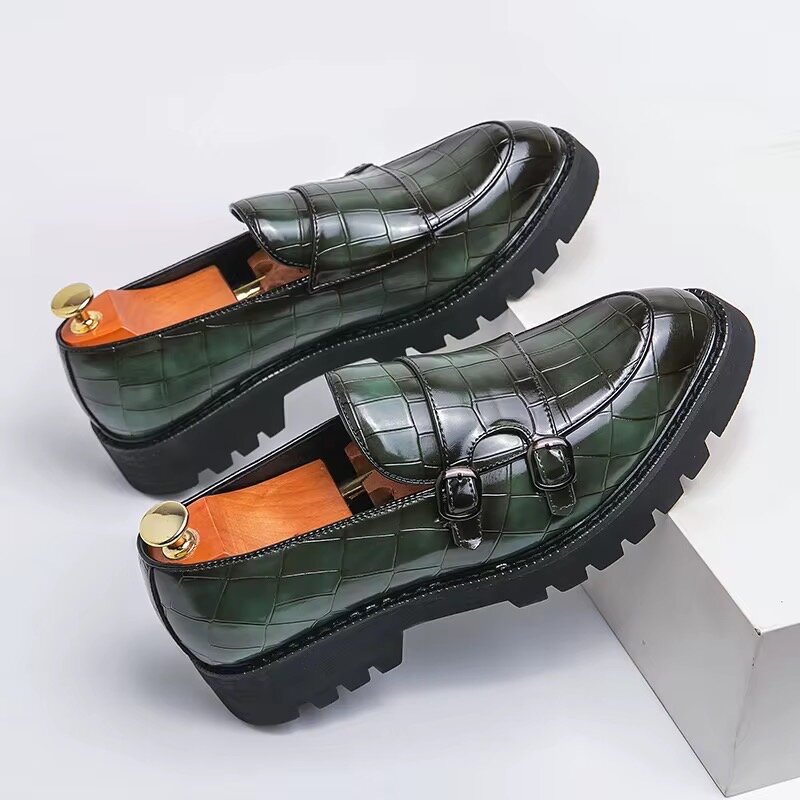 Mocassins en cuir verni homme
