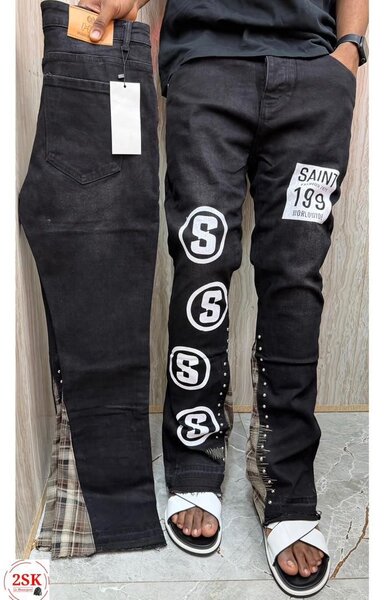 Jeans homme cargo noir personnalisé