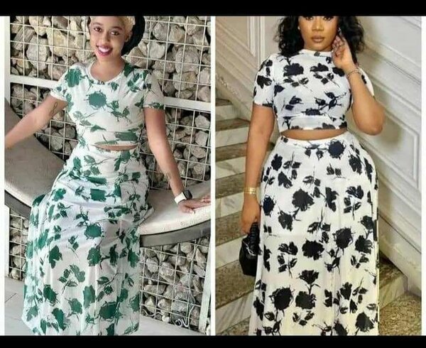 Ensemble deux pièces fleuri pour femme