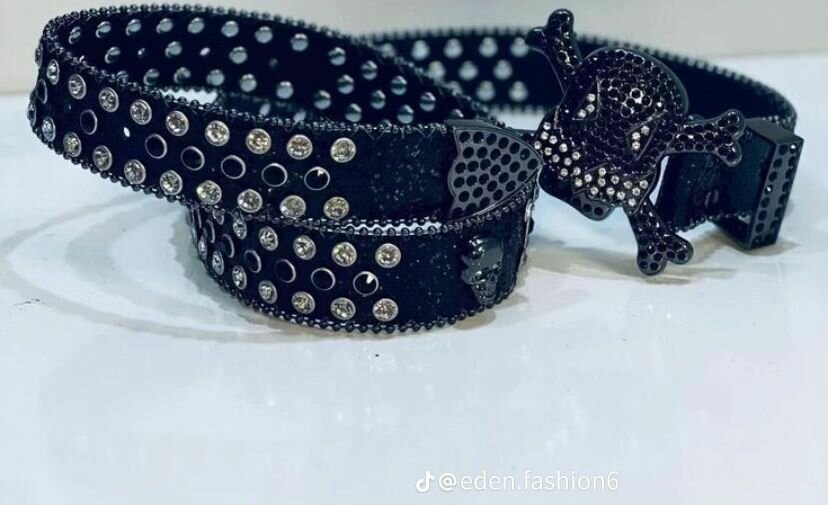 Ceinture en strass luxe rock