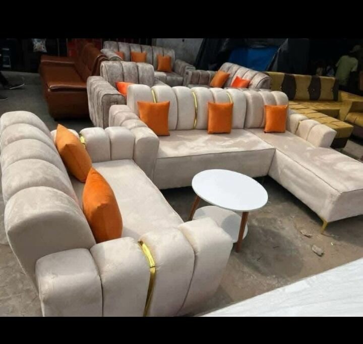 Canapé d'angle moderne en tissu