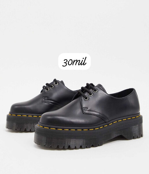Dr. Martens chaussures en cuir noir