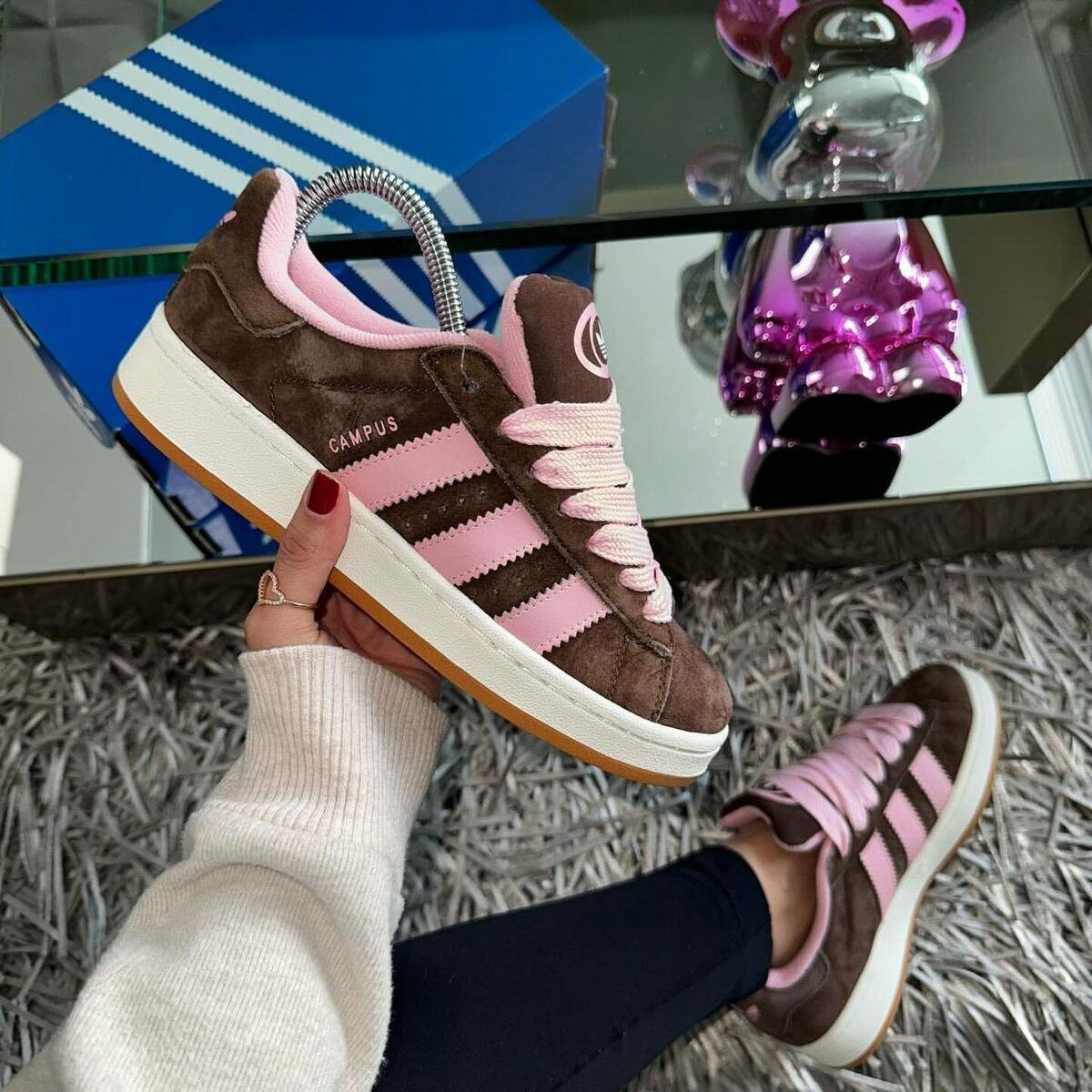 Baskets Campus Rose Femme