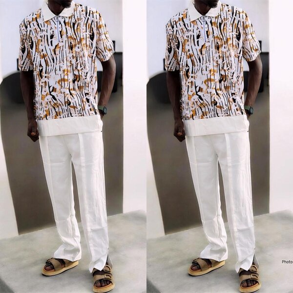 Chemise élégante imprimée homme