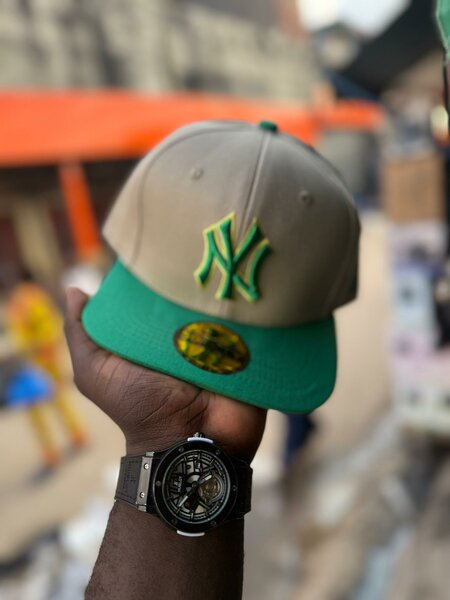 Casquette New York Beige et Verte