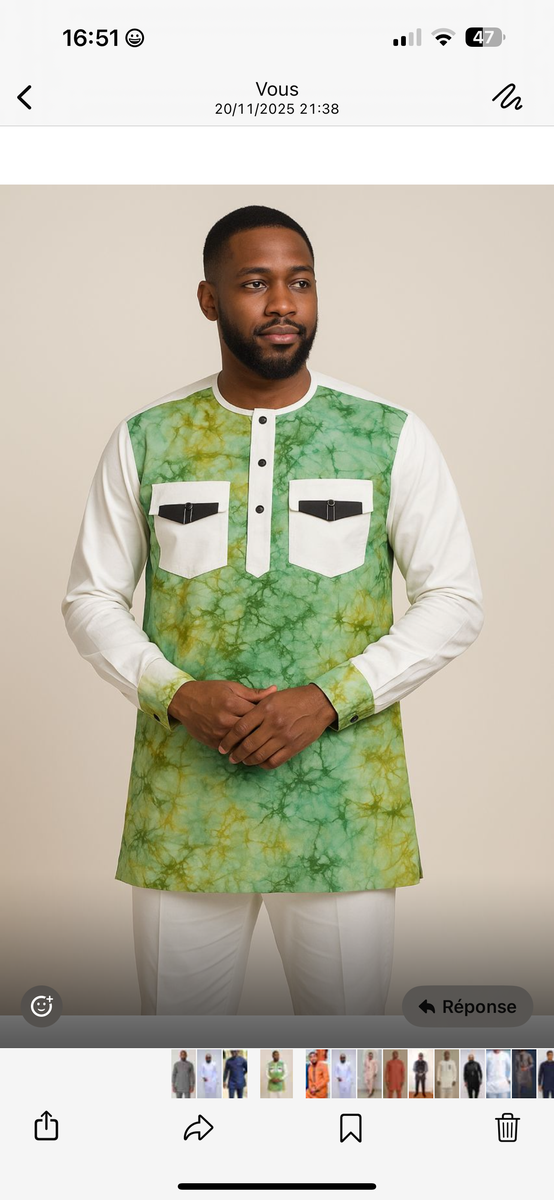 Tunique élégante homme