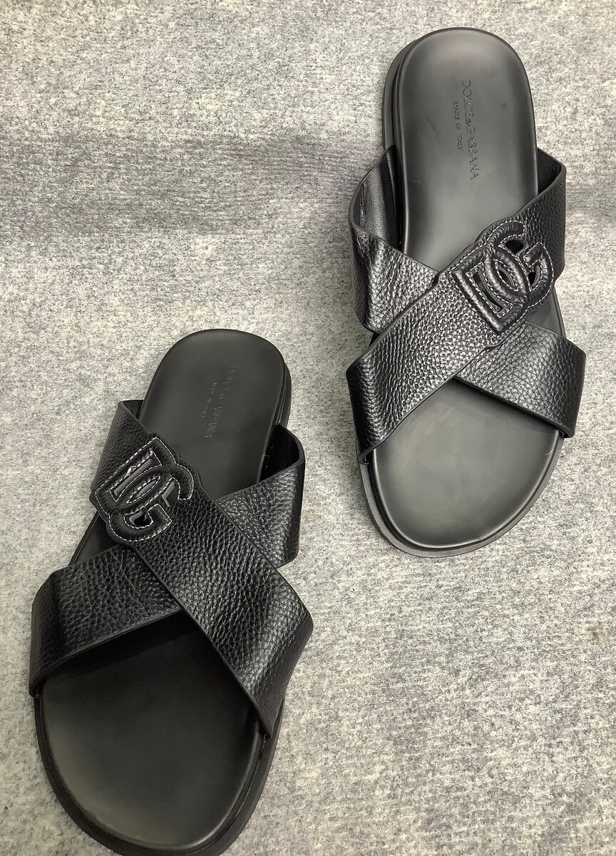 Sandales Slides en Cuir pour Hommes
