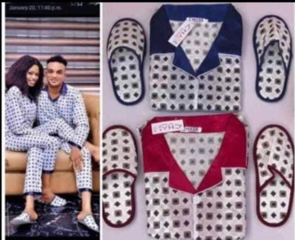 Pyjama couple en soie élégante