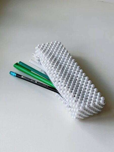 Trousse à stylos perles élégante
