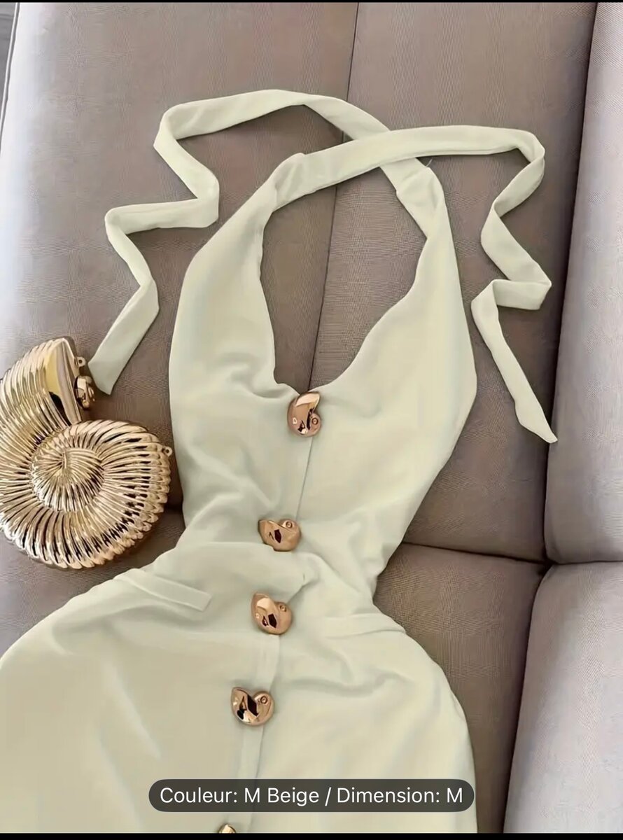 Robe Crayon Beige Élégante