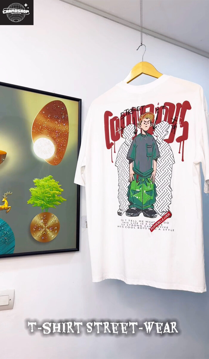 T-shirt streetwear graphique