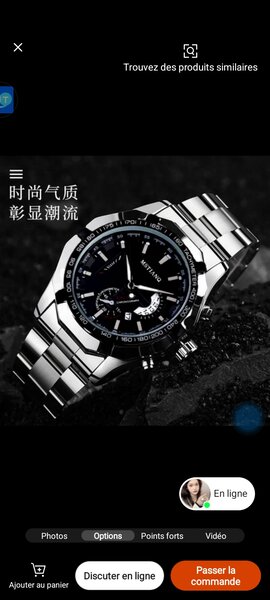 Montre Homme Acier Inoxydable