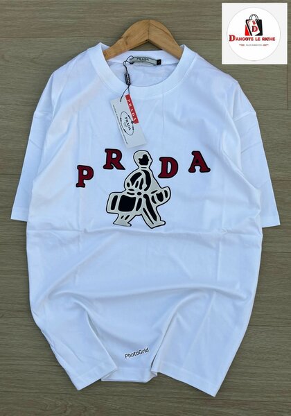 T-shirt blanc à motif