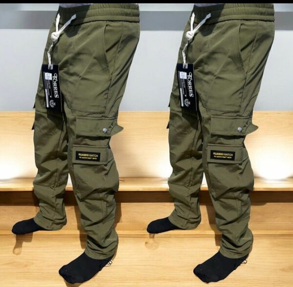 Pantalon cargo kaki style militaire