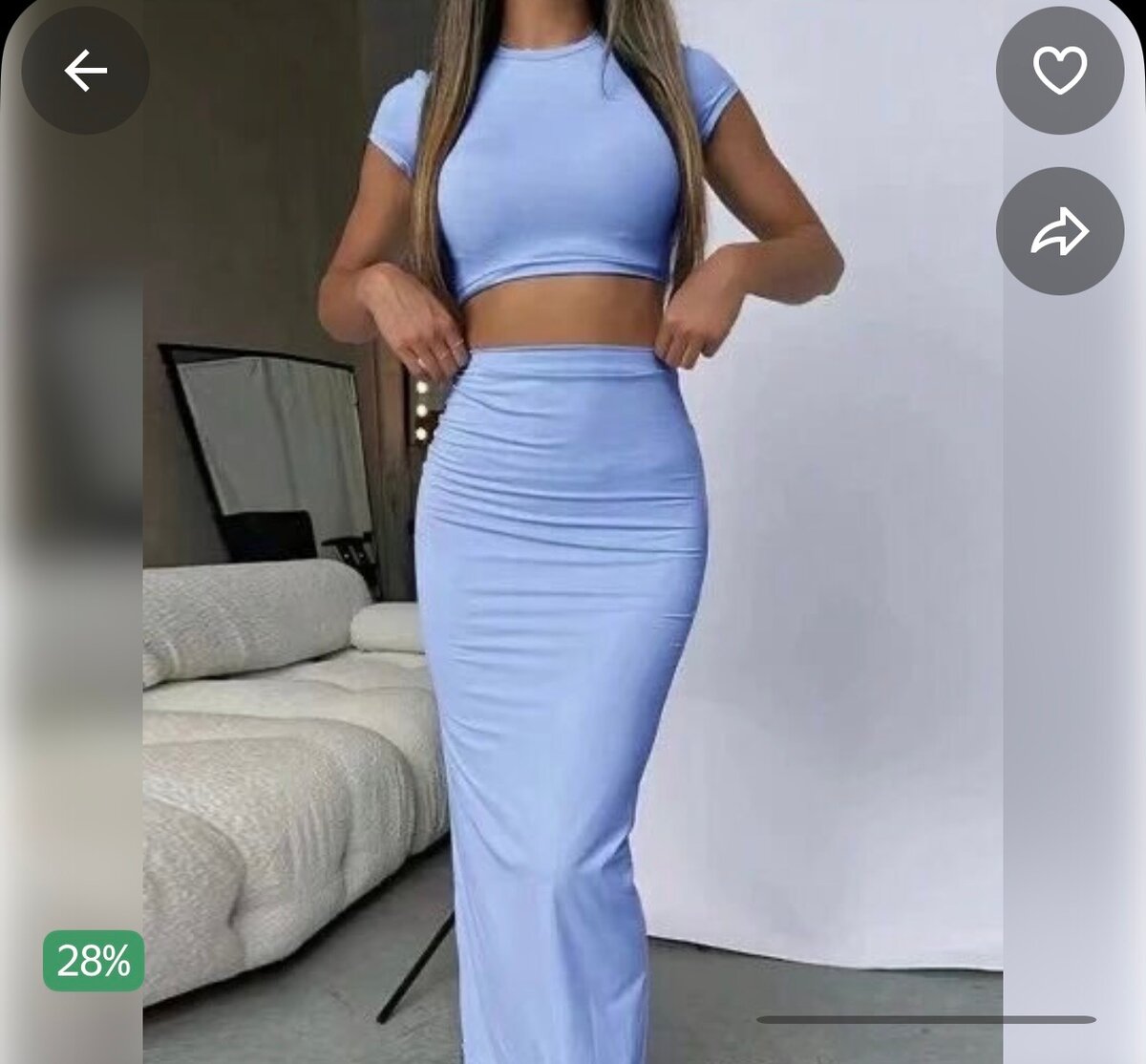 Ensemble Crop Top et Jupe Longue SHEIN